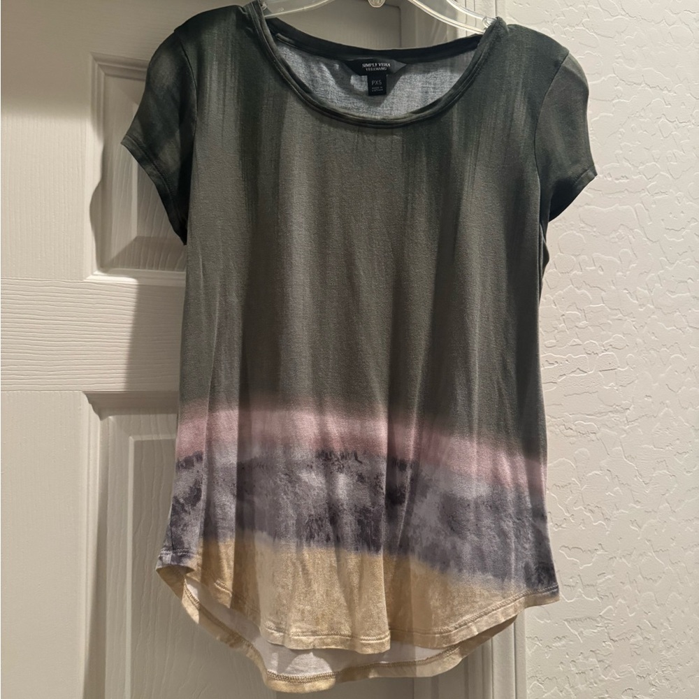 Simply Vera Vera Wang Green shirt Size PXS